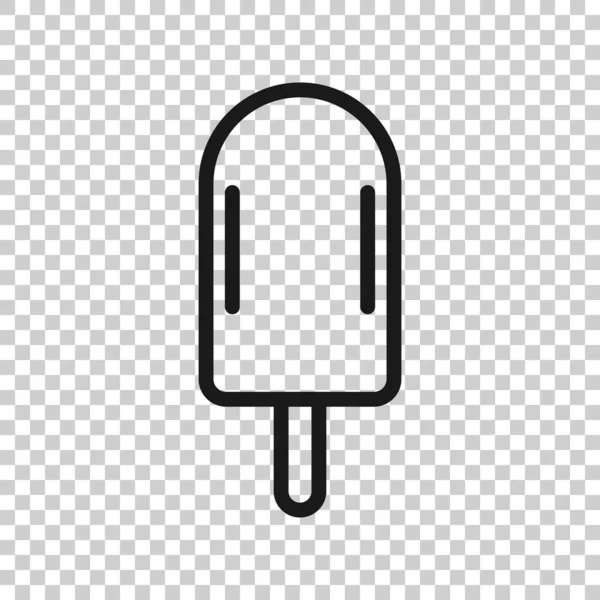 Ice Cream Icon Flat Style Sundae Vector Illustration White Isolated — Stock Vector