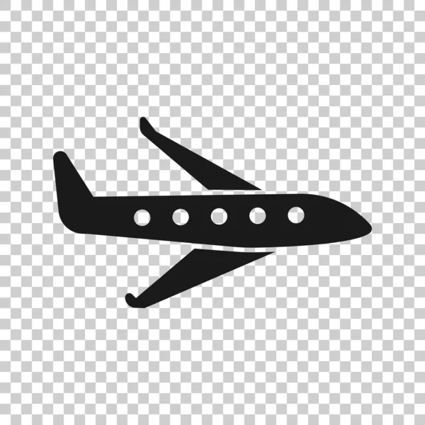 Icono Plano Estilo Plano Ilustración Vector Avión Sobre Fondo Blanco — Vector de stock