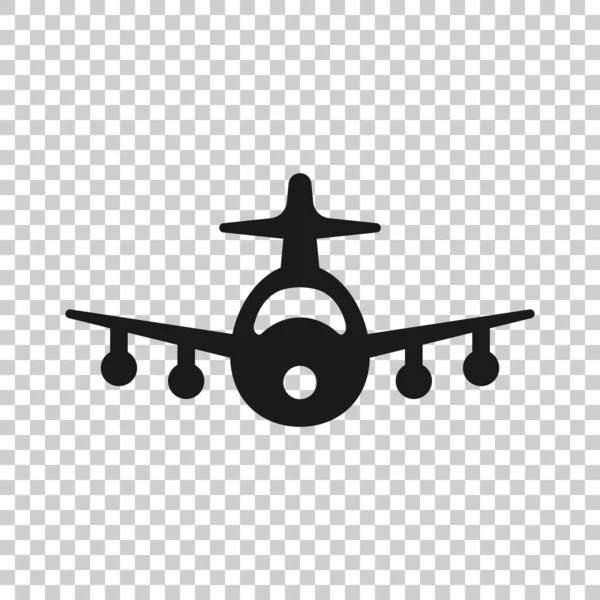 Icône Avion Dans Style Plat Illustration Vectorielle Avion Sur Fond — Image vectorielle