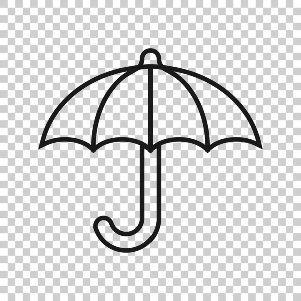 Umbrella Icon Flat Style Parasol Vector Illustration White Isolated Background — Stock Vector