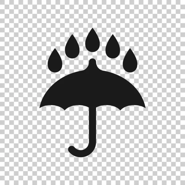 Ikona Deštníku Plochém Stylu Vektorová Ilustrace Slunečníku Bílém Izolovaném Pozadí — Stockový vektor