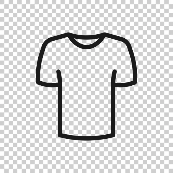 Ikona Koszulki Płaskim Stylu Zwyczajne Ubrania Wektor Ilustracji Białym Odosobnionym — Wektor stockowy