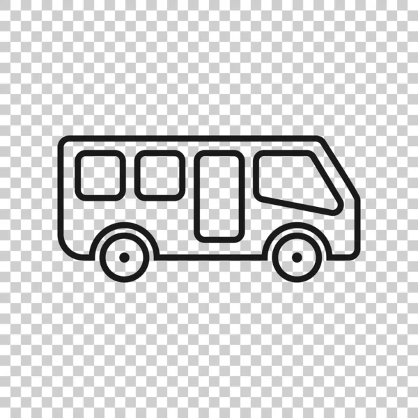 Icône Bus Style Plat Illustration Vectorielle Coach Sur Fond Blanc — Image vectorielle