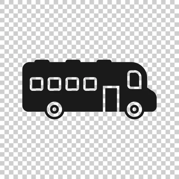 Значок Автобуса Плоском Стиле Векторная Иллюстрация Тренера Белом Изолированном Фоне — стоковый вектор