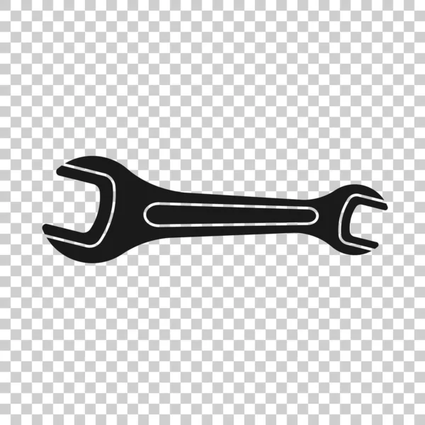 Schraubenschlüssel Symbol Flachen Stil Schlüsselvektorillustration Auf Weißem Isoliertem Hintergrund Geschäftskonzept — Stockvektor