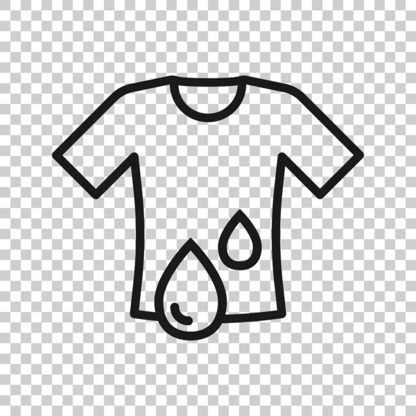 Shirt Icône Lavage Dans Style Plat Vêtements Illustration Vectorielle Sèche — Image vectorielle