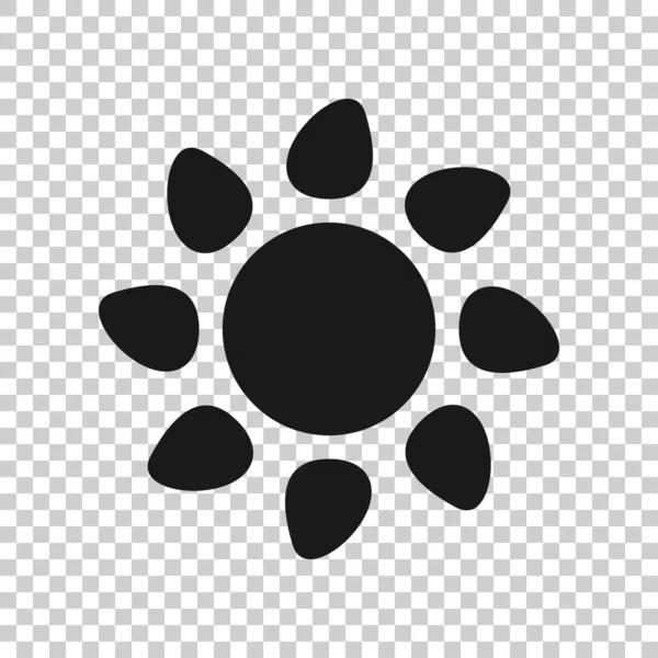 Sonnensymbol Flachen Stil Sonnenlicht Vektor Illustration Auf Weißem Isoliertem Hintergrund — Stockvektor