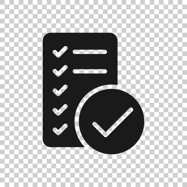 Ícone Lista Verificação Documentos Estilo Plano Relatar Ilustração Vetorial Fundo —  Vetores de Stock