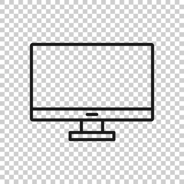 Icona Del Monitor Del Computer Illustrazione Vettoriale Sfondo Isolato Business — Vettoriale Stock