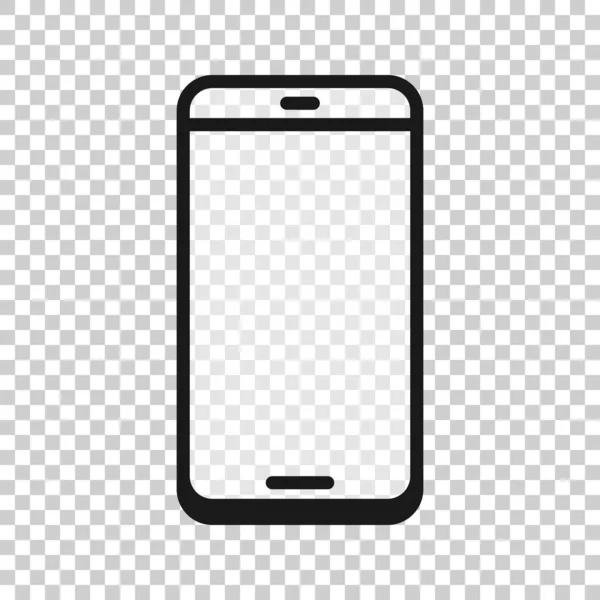 Smartphone Blank Screen Icon Flat Style Mobile Phone Vector Illustration — Stock Vector