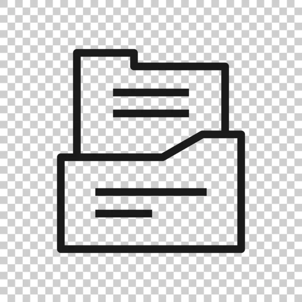 Ikon Folder Berkas Dengan Gaya Datar Dokumen Vektor Arsip Ilustrasi - Stok Vektor