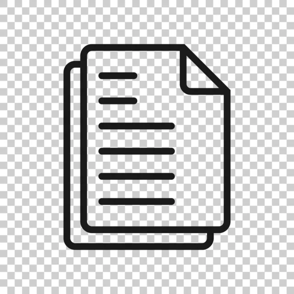 Ikon Catatan Dokumen Dengan Gaya Datar Ilustrasi Vektor Lembar Kertas - Stok Vektor