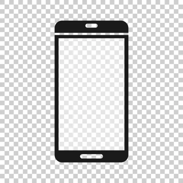 Smartphone Blank Screen Icon Flat Style Mobile Phone Vector Illustration — Stock Vector