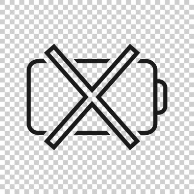 Batarya şarj ikonu düz stil. Beyaz izole arkaplanda güç seviyesi vektör illüstrasyonu. Lityum biriktirici iş konsepti.