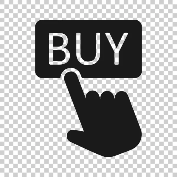 Купити Значок Магазину Плоскому Стилі Палець Курсор Векторні Ілюстрації Ізольованому — стоковий вектор