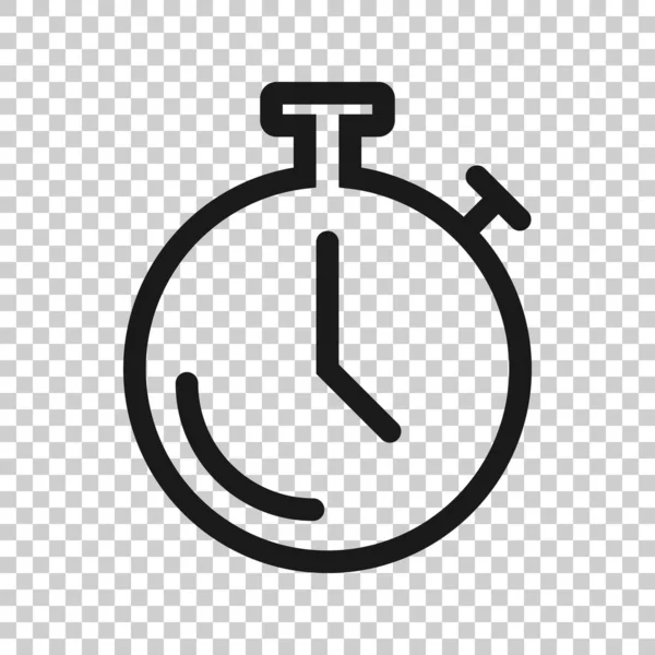 Icono Del Reloj Estilo Plano Ver Ilustración Vectorial Sobre Fondo — Archivo Imágenes Vectoriales