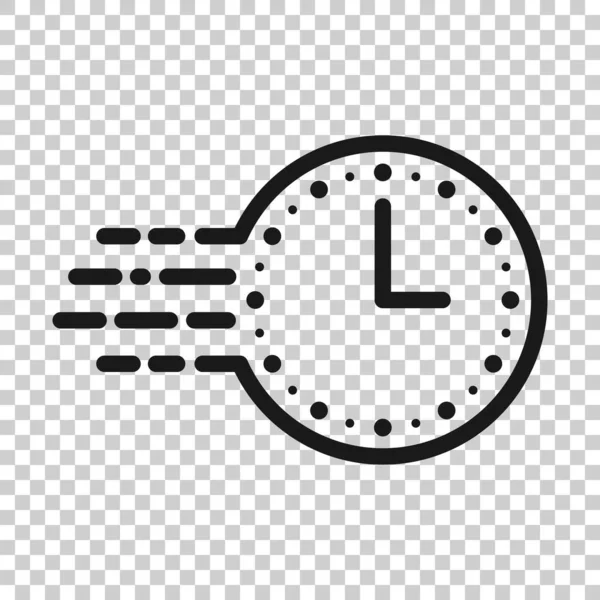 Icono Del Reloj Estilo Plano Ver Ilustración Vectorial Sobre Fondo — Archivo Imágenes Vectoriales