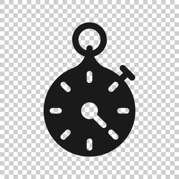 Icono Del Reloj Estilo Plano Ver Ilustración Vectorial Sobre Fondo — Vector de stock