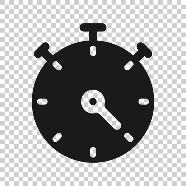 Uhr Symbol Flachen Stil Vektor Illustration Auf Weißem Isoliertem Hintergrund — Stockvektor