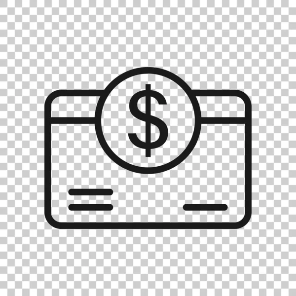 Credit Card Icon Flat Style Money Payment Vector Illustration White — Stock Vector