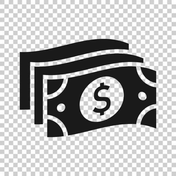 Money Stack Icon Flat Style Exchange Cash Vector Illustration White — 스톡 벡터