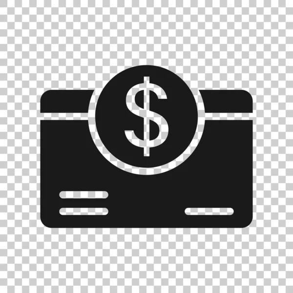 Ikona Kreditní Karty Plochém Stylu Vektorová Ilustrace Platby Peněz Bílém — Stockový vektor