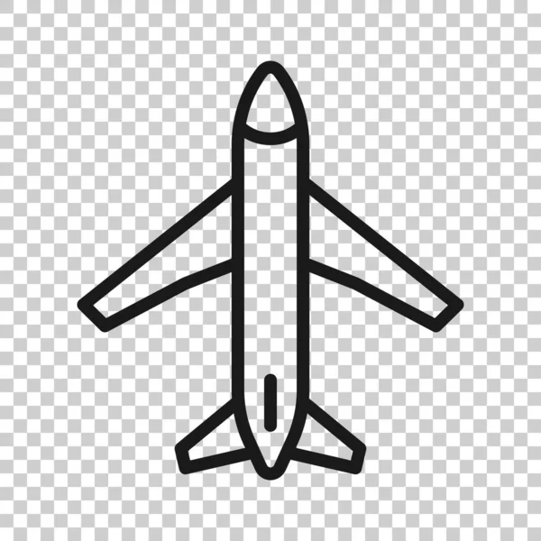 Значок Самолета Плоском Стиле Векторная Иллюстрация Самолета Белом Изолированном Фоне — стоковый вектор