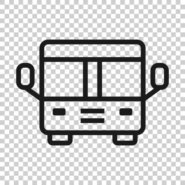 フラットスタイルのバスアイコン 白い隔離された背景のコーチのベクトル図 オートバスのビジネスコンセプト — ストックベクタ