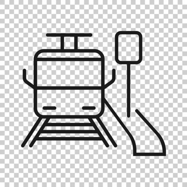 Ікона Станції Метро Пласкому Стилі Векторна Ілюстрація Метро Білому Ізольованому — стоковий вектор