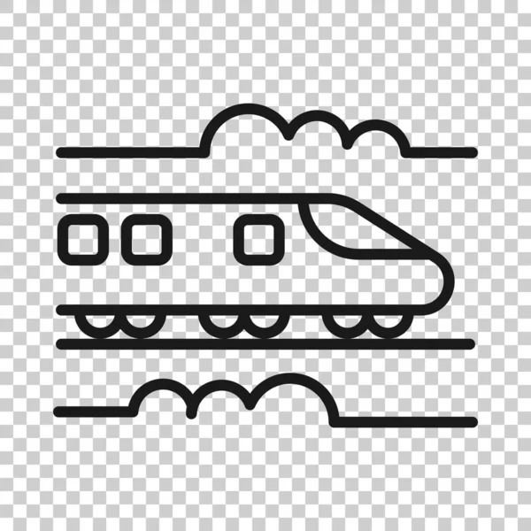 Metro Icon Flat Style Train Subway Vector Illustration White Isolated — Stock Vector