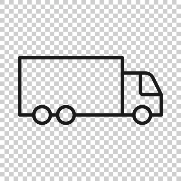 Levering Truck Pictogram Platte Stijl Van Vector Illustratie Witte Geïsoleerde — Stockvector