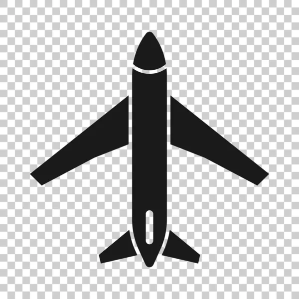 Значок Самолета Плоском Стиле Векторная Иллюстрация Самолета Белом Изолированном Фоне — стоковый вектор