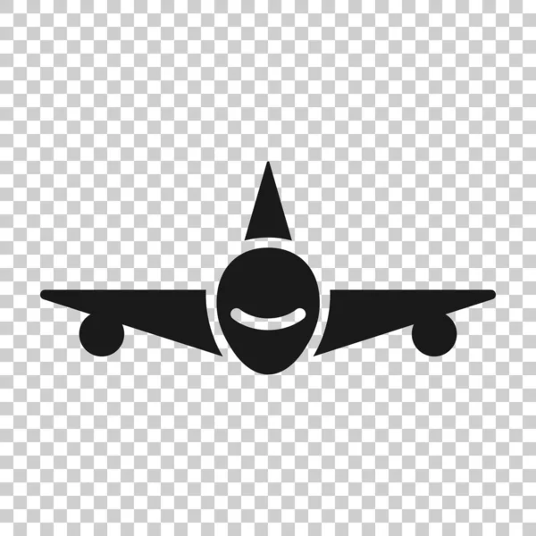 Icône Avion Dans Style Plat Illustration Vectorielle Avion Sur Fond — Image vectorielle