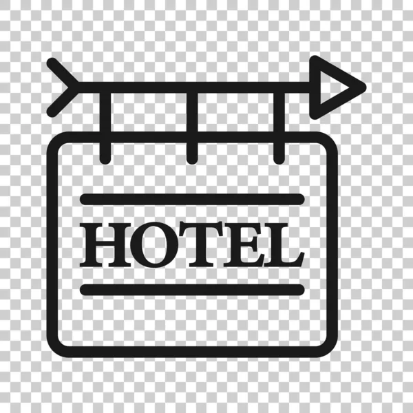 Icono Del Cartel Del Hotel Estilo Plano Inn Ilustración Vectorial — Archivo Imágenes Vectoriales