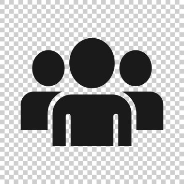 Düz bir şekilde iletişim ikonu. İnsanlar beyaz arka planda illüstrasyon oluşturuyorlar. Ortaklık iş konsepti.