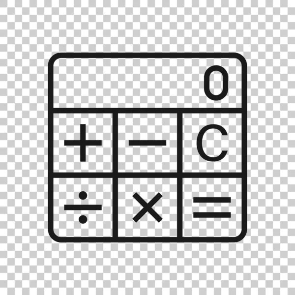 Calculator Pictogram Platte Stijl Bereken Vectorillustratie Witte Geïsoleerde Achtergrond Bedrijfsconcept — Stockvector