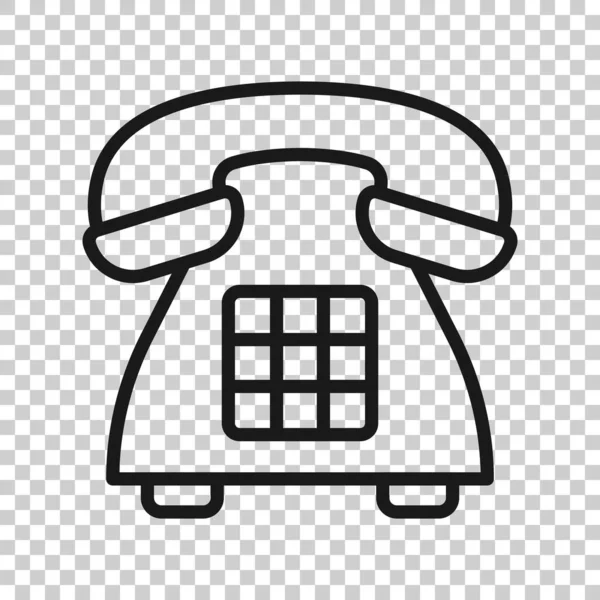 Mobile Phone Icon Flat Style Telephone Talk Vector Illustration White — Stock Vector