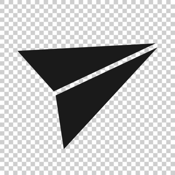 Paper plane icon in flat style. Sent message vector illustration on white isolated background. Air sms business concept.