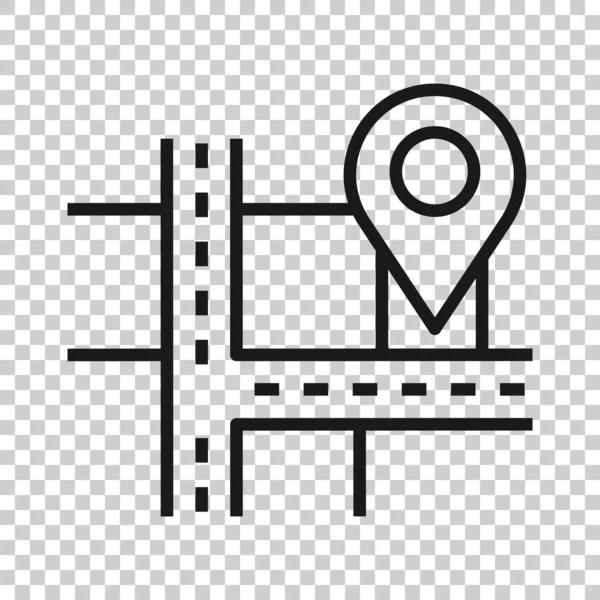 Map Pin Symbol Flachen Stil Gps Navigationsvektordarstellung Auf Weißem Isoliertem — Stockvektor