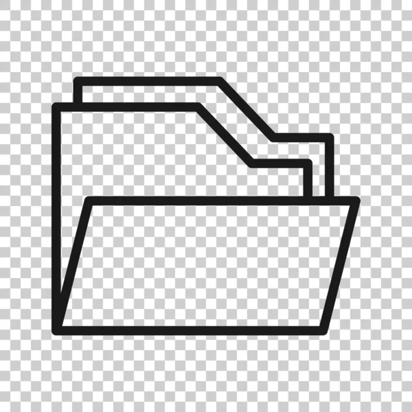 Dateiordner Symbol Flachen Stil Dokumente Archivvektorillustration Auf Isoliertem Hintergrund Geschäftskonzept — Stockvektor