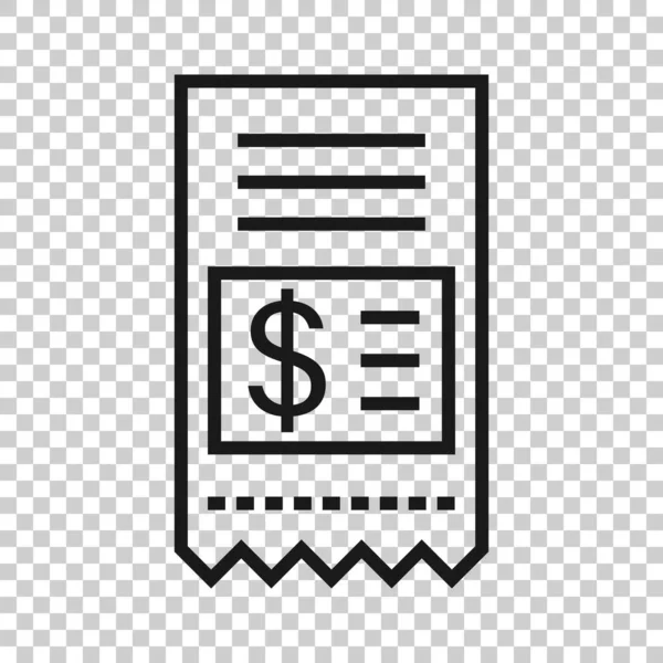 Icono Cheque Dinero Estilo Plano Chequera Ilustración Vectorial Sobre Fondo — Archivo Imágenes Vectoriales