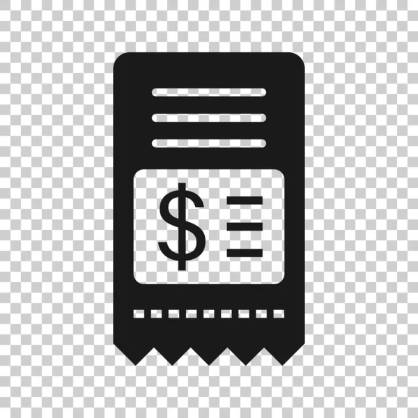 Money Check Icon Flat Style Checkbook Vector Illustration White Isolated — Stock Vector