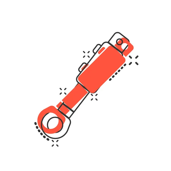 Icône Hydraulique Dans Style Comique Illustration Vectorielle Dessin Animé Cylindre — Image vectorielle