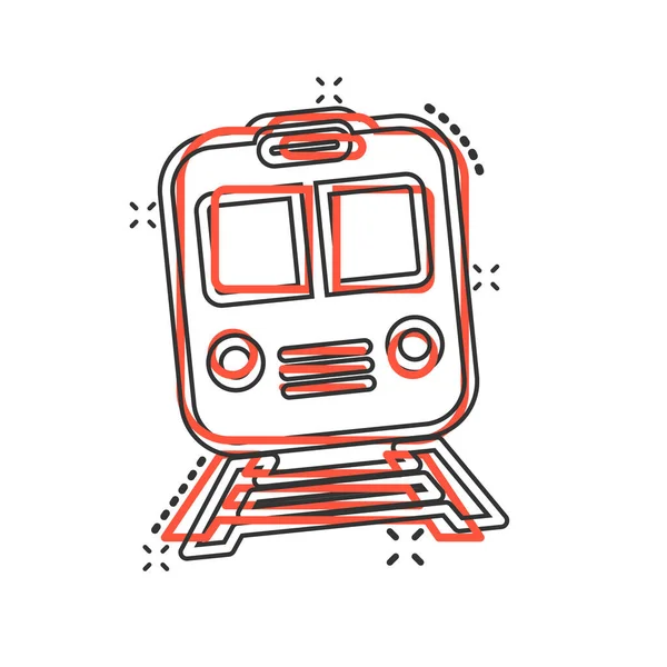 스타일의 메트로 아이콘 지하철의 일러스트는 흰색으로 표시되어 — 스톡 벡터