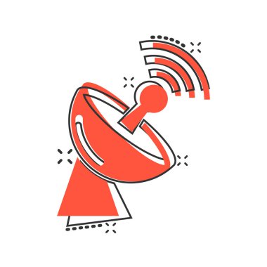 Uydu anten kulesi simgesi. Yayın arabası da