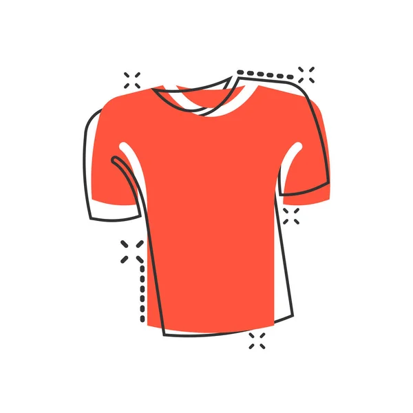 Ícone Camiseta Estilo Cômico Roupas Casuais Desenho Animado Ilustração Vetorial — Vetor de Stock