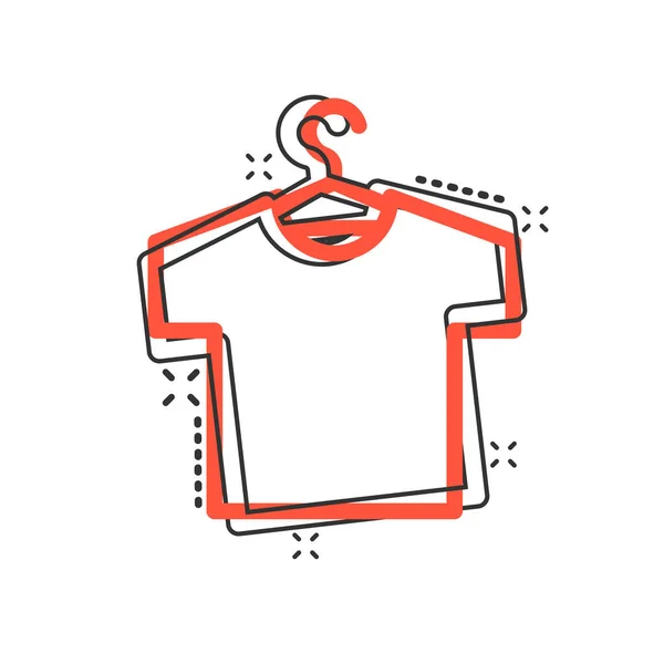 Camiseta Icono Estilo Cómico Ropa Casual Ilustración Vectorial Dibujos Animados — Archivo Imágenes Vectoriales