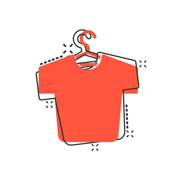 Ícone Camiseta Estilo Cômico Roupas Casuais Desenho Animado Ilustração Vetorial — Vetor de Stock