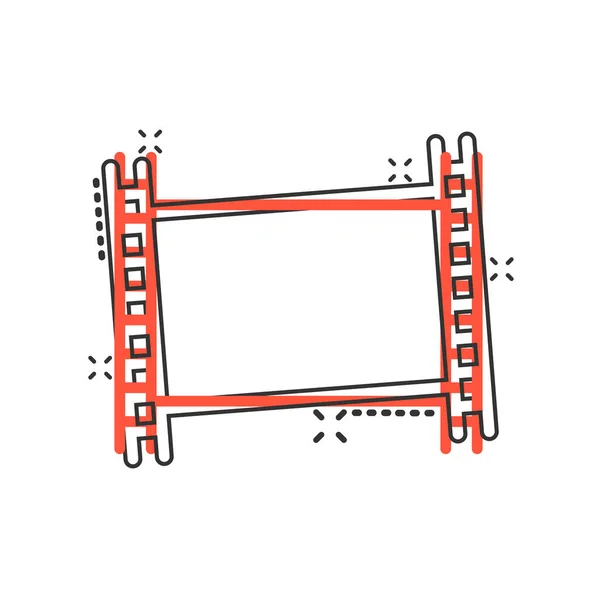 Icône Film Dans Style Comique Illustration Vectorielle Dessin Animé Sur — Image vectorielle