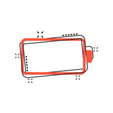 Batarya şarj ikonu. Beyaz izole arkaplanda güç seviyesi vektör çizimi. Lityum biriktirici sıçrama etkisi iş konsepti.